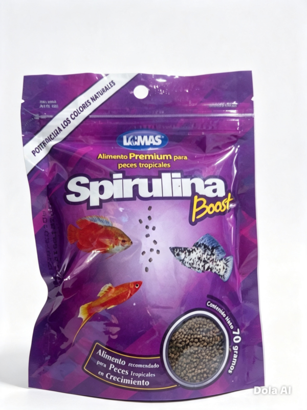 lulu pez alimentos acuario 14 LOMAS Spirulina Boost 70 g